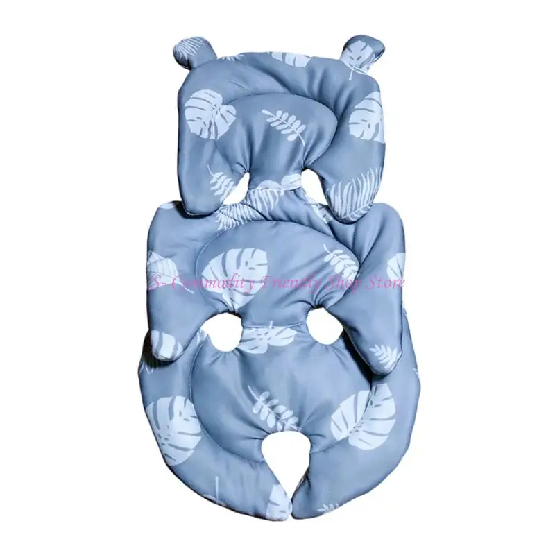 

85AE Reversible Infant Strollers Pad Soft Cotton Summer Winter Car Liner Cushion for Newborns Travel Gear