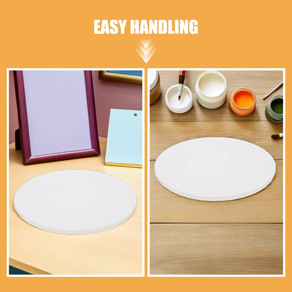 5Pcs Oil Painting Oval Canvas Frame Stable Wood Panel Blank Board for Acrylic Paint Artist Supplies Art Classes 11.8x7.8