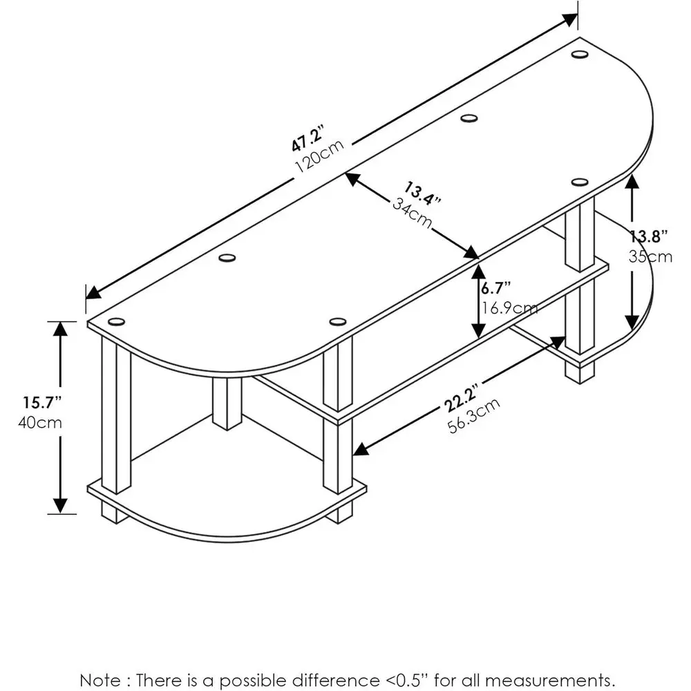 مركز ترفيه تلفزيوني واسع من Turn-S-Tube، إسبرسو/أسود #2