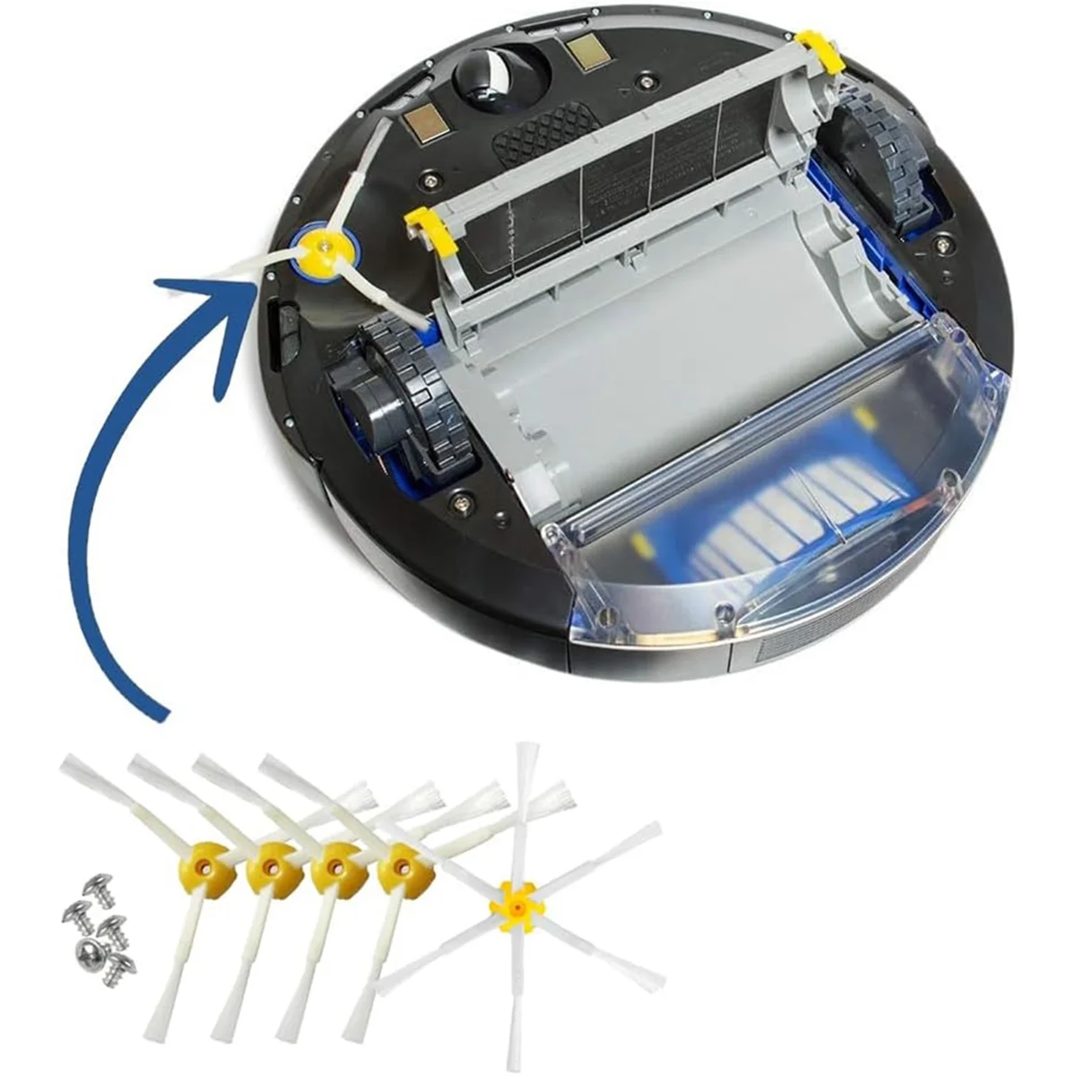아이로봇 룸바 시리즈 600 605, 606, 610, 615, 616, 620 로봇 진공 청소기, 미안 사이드 브러시, 헤파 필터 예비 부품