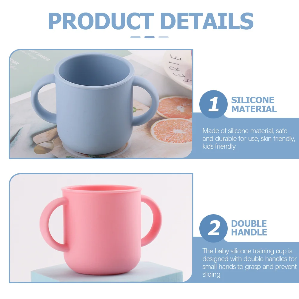 

Baby Trainer Cup Silicone Toddler Drinking Transition Cup Easy Grip Training Cups for Kids Training Cups for Toddlers 1-3