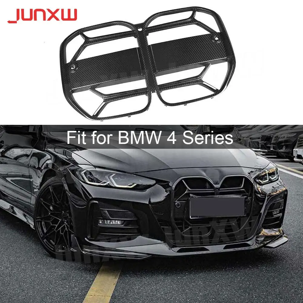 

For 4 Series Dry Carbon Fiber Front Bumper Grille FRP Front Racing Grills For BMW G22 G23 Coupe 2021+ Car Accessories