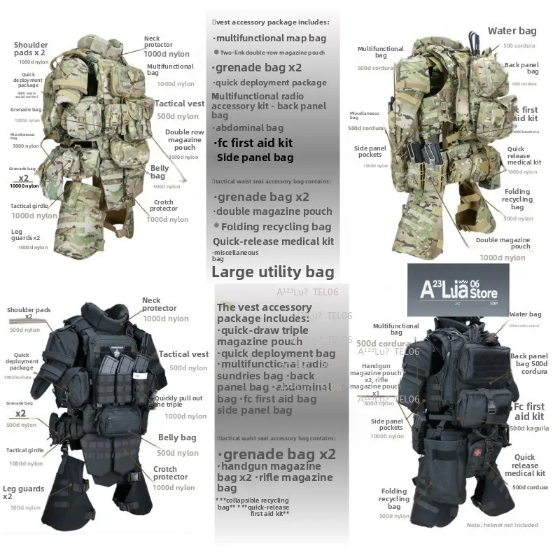 Tactical Vest Body Armor Adjustable Protective Plate Carrier For Outdoor Field