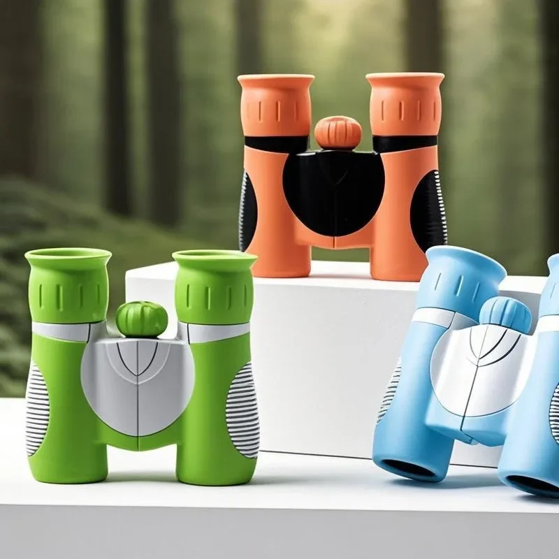 

Детский бинокулярный увеличительный портативный детский увеличительный игрушечный противоударный телескоп для наблюдения за птицами, кемпинга на открытом воздухе 8X21 мм