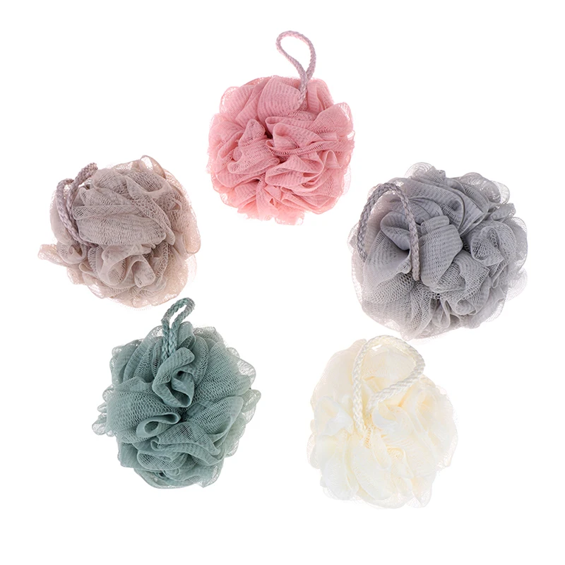 1PC Bath Ball Mesh Sponge Shower Accessories Bathroom Supplies PE Bath Flower Soft