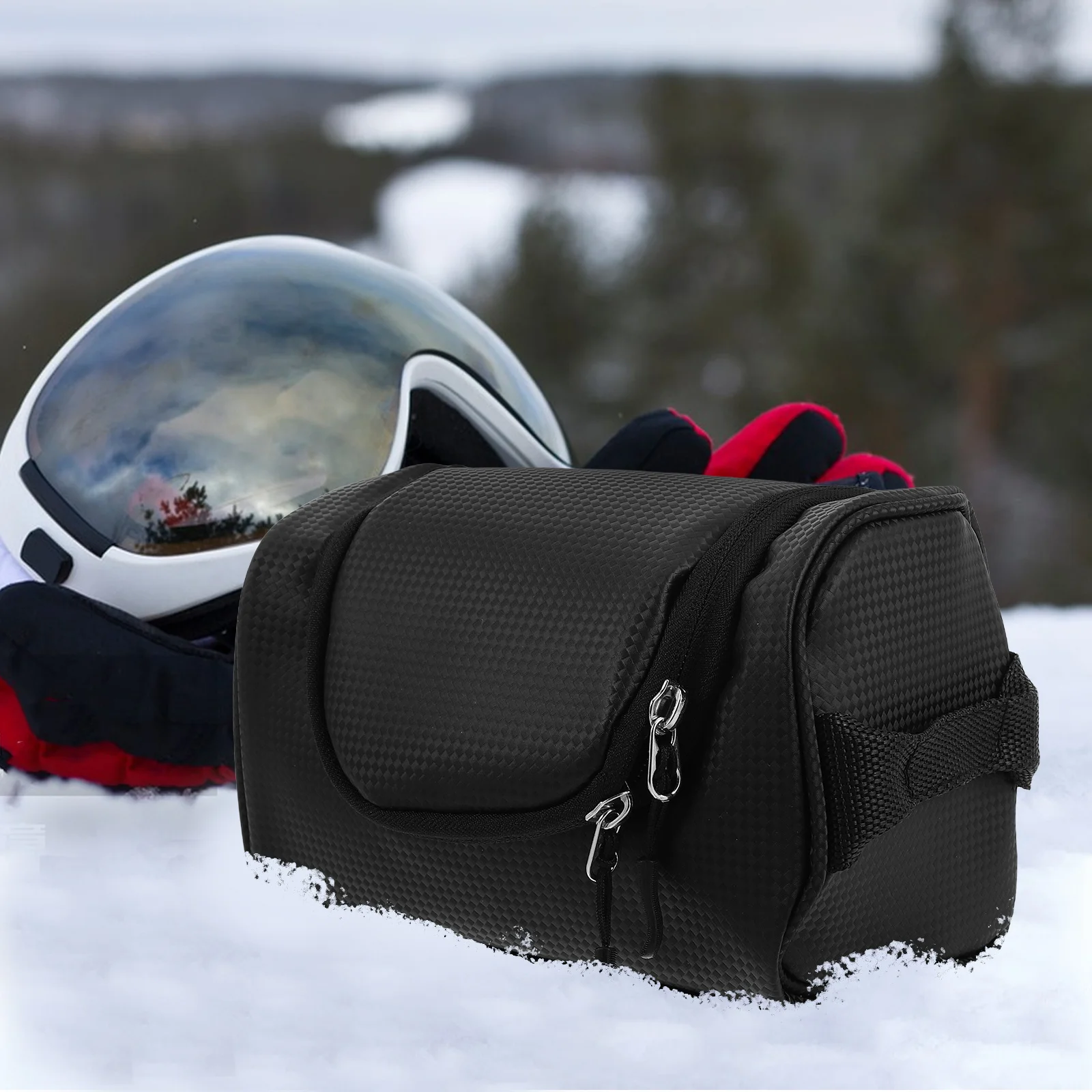حقيبة تخزين نظارات التزلج مقاومة للماء، صندوق نظارات واقٍ مناسب عالمي لنظارات التزلج على الجليد، حقيبة الوصول السريع
