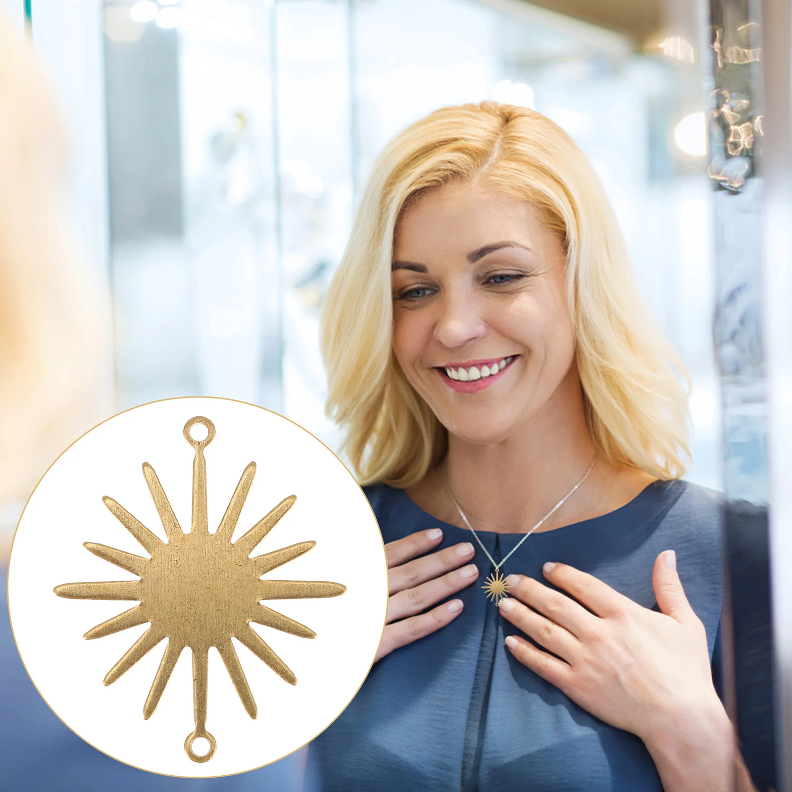 

50Pcs Alloy Sunflower Pendants with Bright Luster Ideal for DIY Jewelry Making Craft Ornament Keychain Accessories