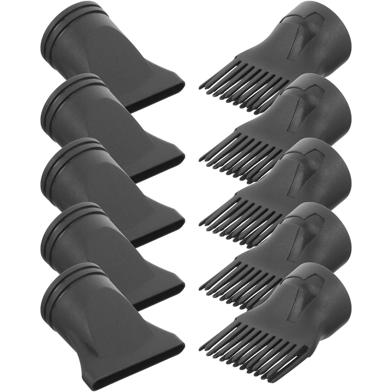 10 قطع من أمشاط فوهة مجفف الشعر في صالونات التجميل، مرفق فرشاة مجفف الشعر الضيقة والمتينة، عملي وخفيف الوزن للشعر #1