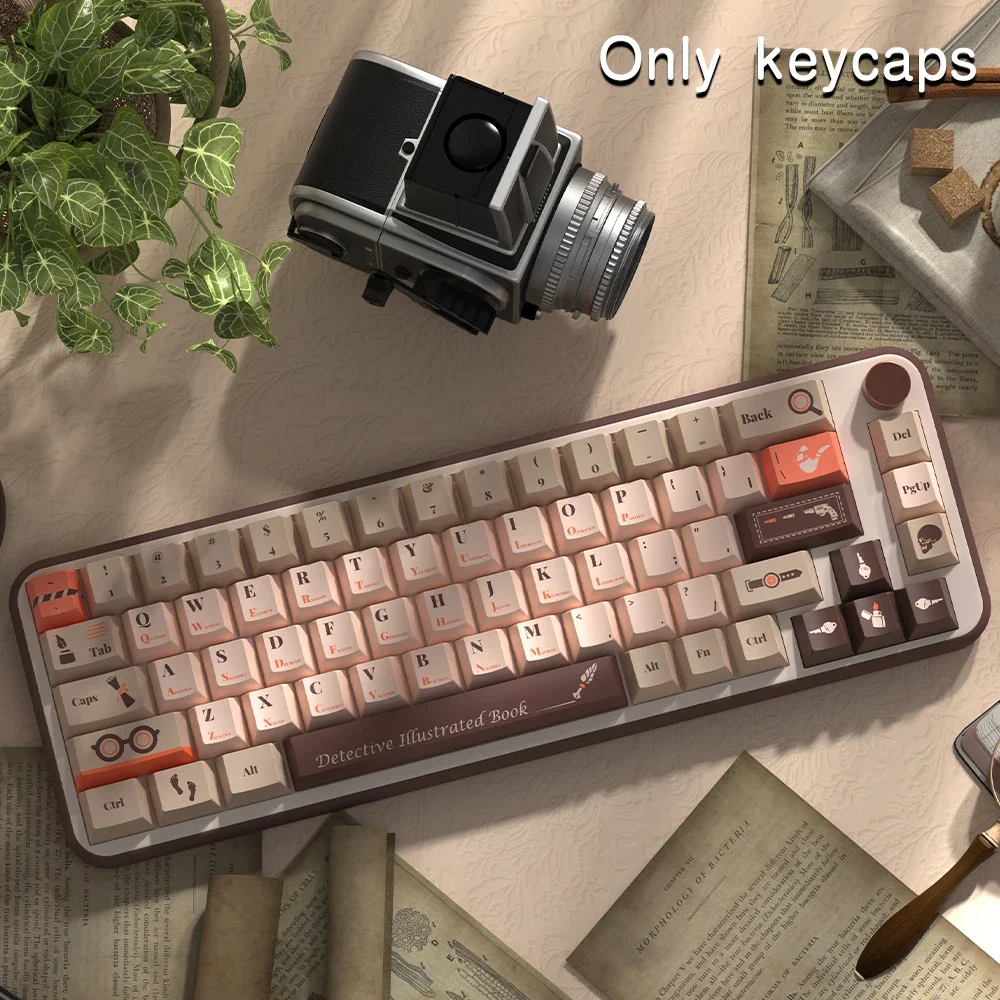 

The Detective's Book Cherry Profile PBT Keycaps 138/158 Keys Dye-Sub Set for 61/68/87/104/108 Mechanical Keyboards