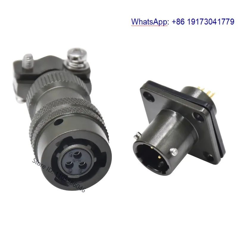1pcs / MIL-DTL-26482 No. 8 Din YH3112E socket YH3116F plug, bayonet lock waterproof male and female connector