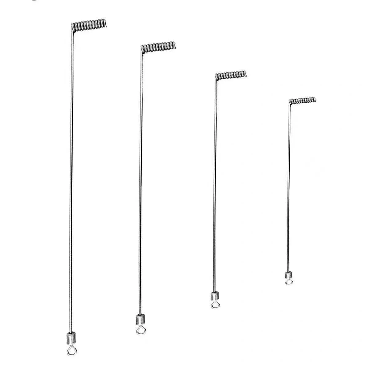 8 Uds conector tipo L aparejos de pesca barril giratorio Snap pesca giratorios gancho dividido cuerda de alambre gancho tubo de acero inoxidable