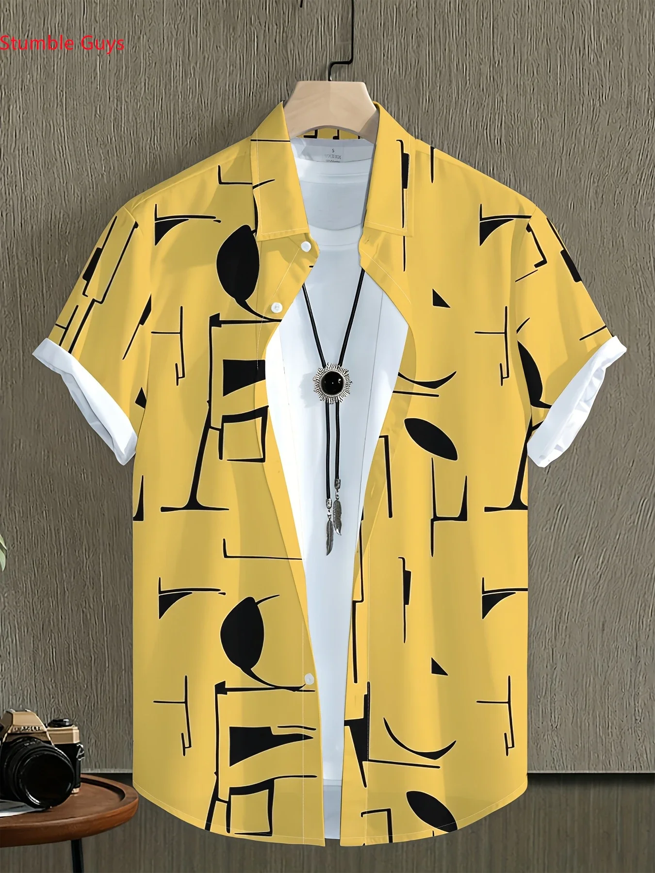 

Men's Casual Beach Hawaiian Shirt Summer Man Short Sleeve Cool Print Breathable Lightweight Stylish Fashion Tops