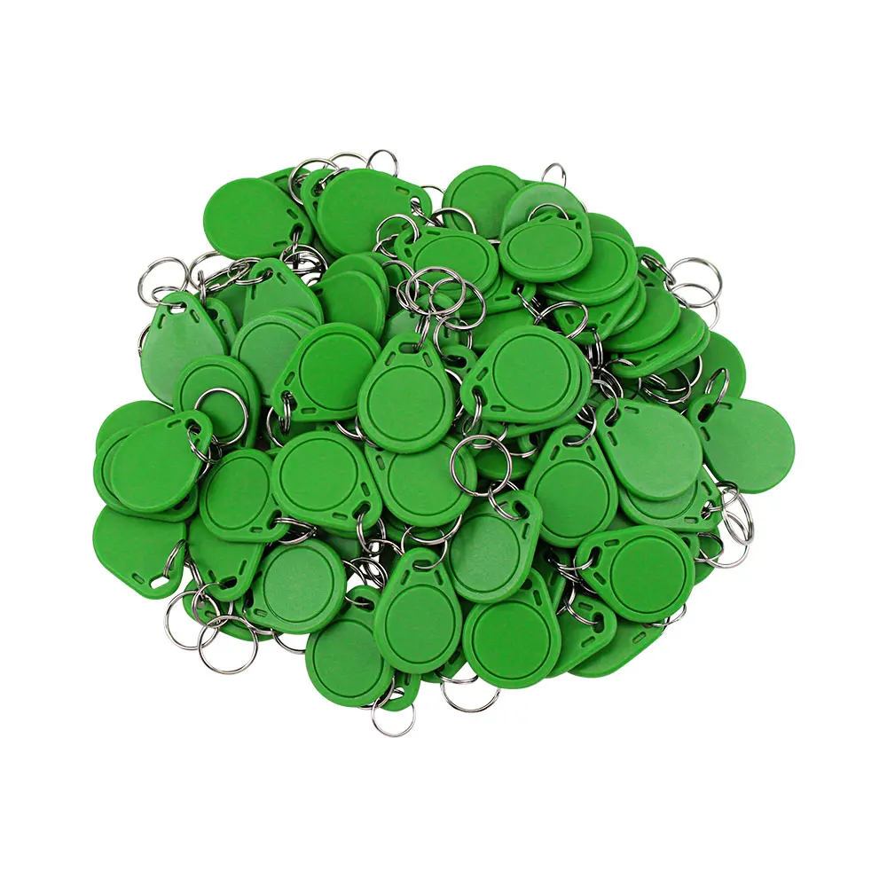 100PCS 13.56MHz UID Writable RFID Keyfobs Keychains NFC Rewriteable Fobs Tags 0 Block Changeable Copy IC S50 S70 1K Key Cards