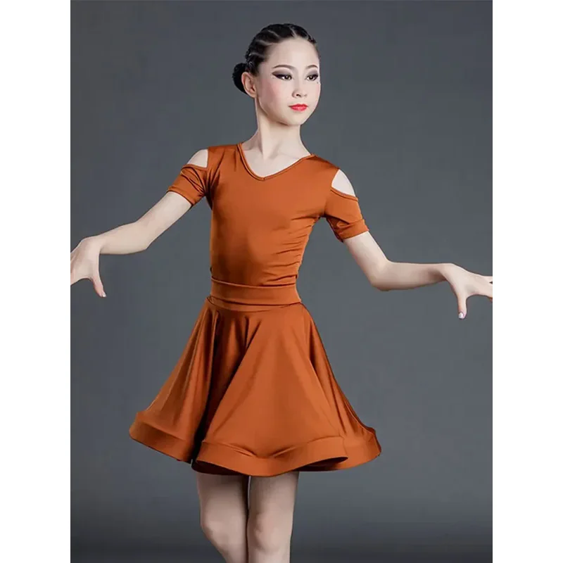 Kids girl Latin dance costume kids dance dresses New child stage wear clothes for girls Latin dress kid dancing costume