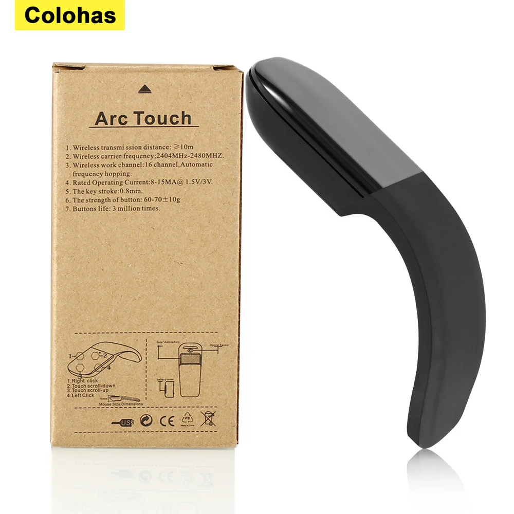 Bluetooth 4.0 Soft Folding Wireless Mouse Personalized Touch Arc Bluetooth Mouse for Microsoft Surface Pro 4 8 9 6 5 10 Tablet