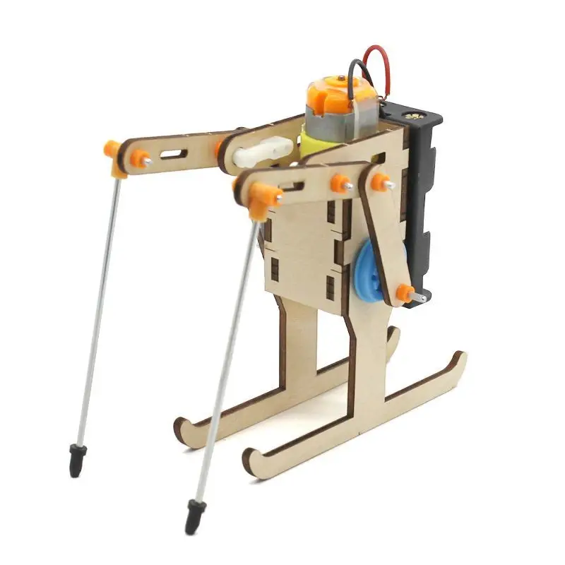 Ski Robot DIY Kit, Homemade Roller Skating Small Invention, Science Experiment Manual Project for Primary School Students