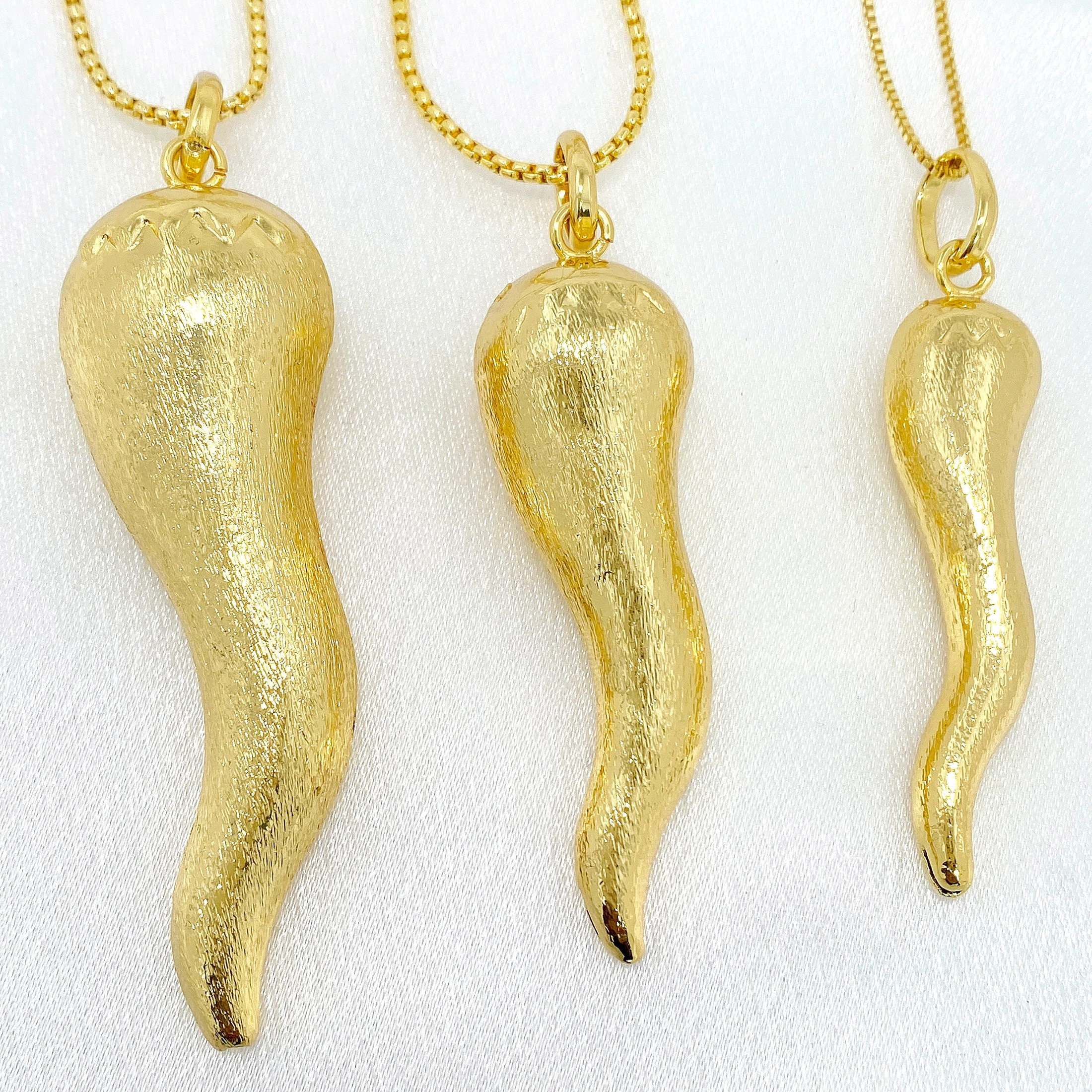 Collar con colgante de pimiento de Chilli Cornicello de cuerno italiano para mujer, chapado en oro de 18K, joyería de moda para fiesta de boda, estilo Hip Hop