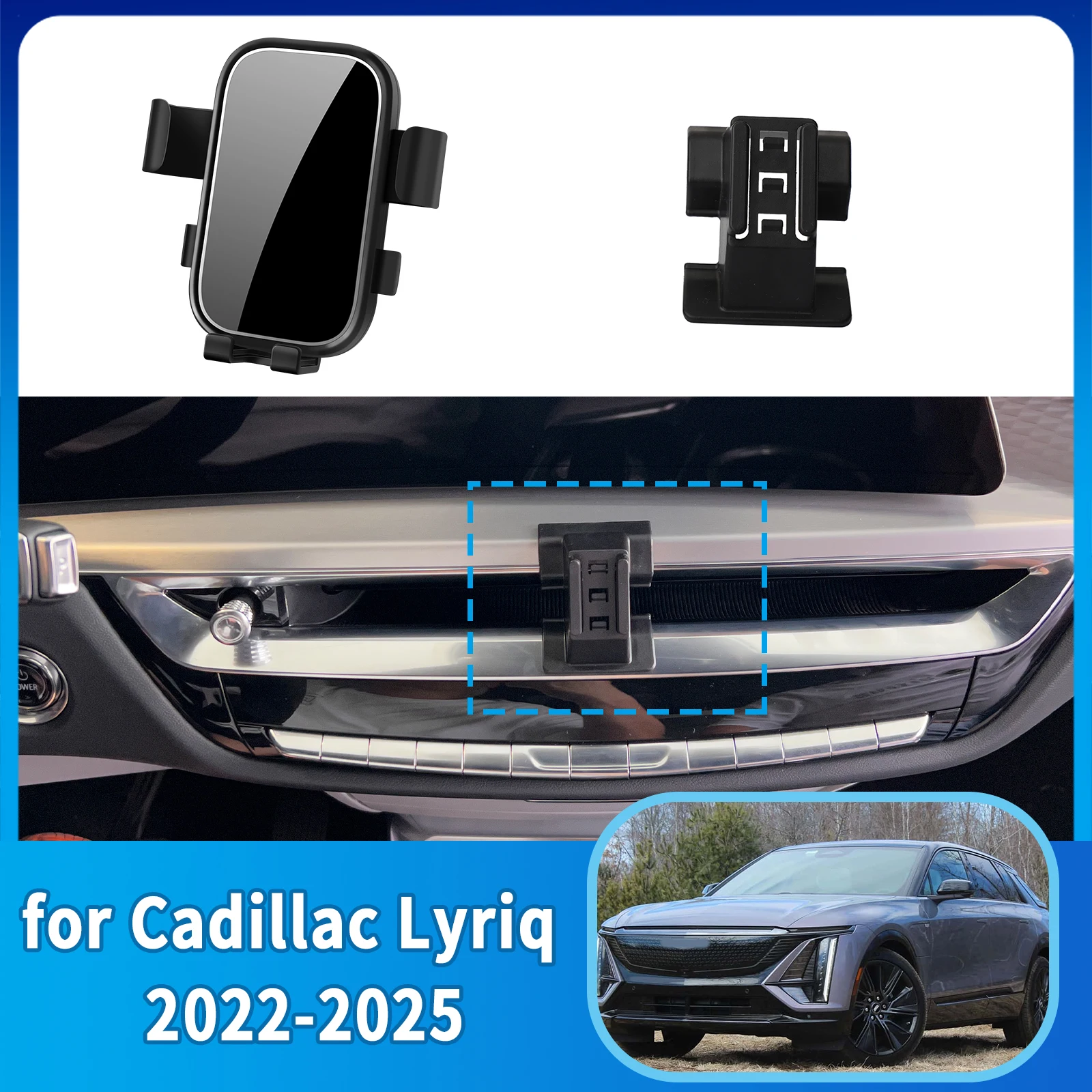 

Accessories Car Mobile Phone Holder for Cadillac Lyriq L234 2022 2023 2024 2025 GPS Bracket Navigation Stand Auto