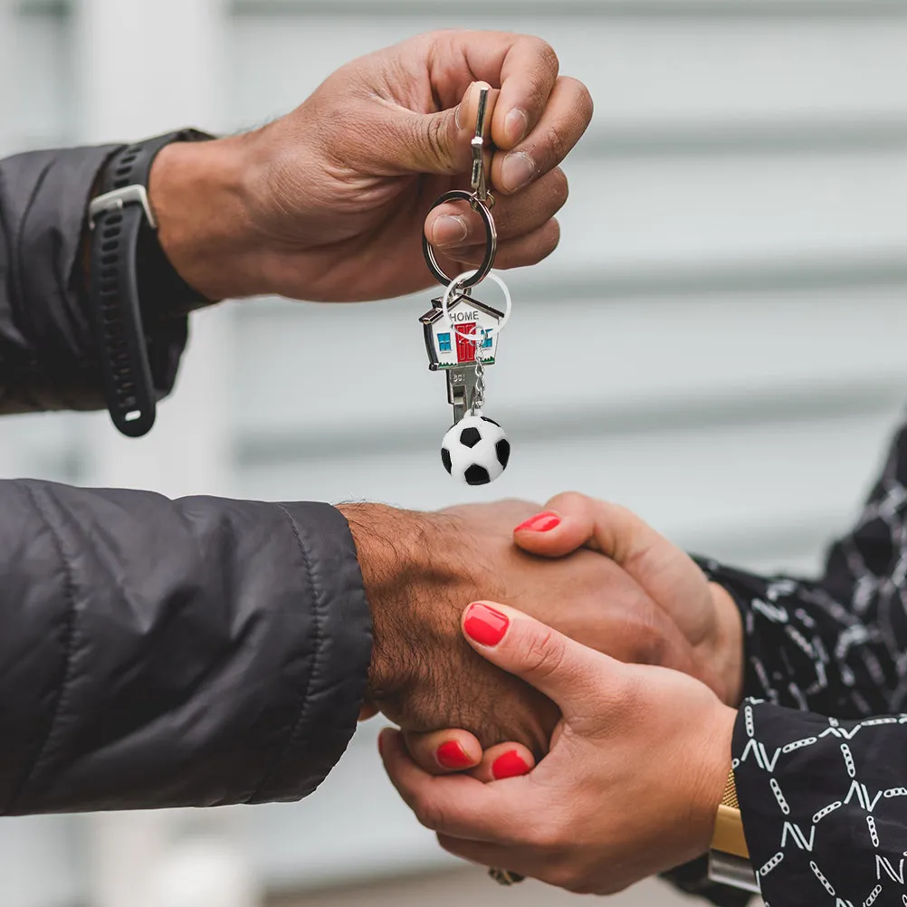 

Набор из 8 металлических брелоков в виде футбольных мячей, подвески для ключей, сумок, рюкзаков, декоративные модные аксессуары