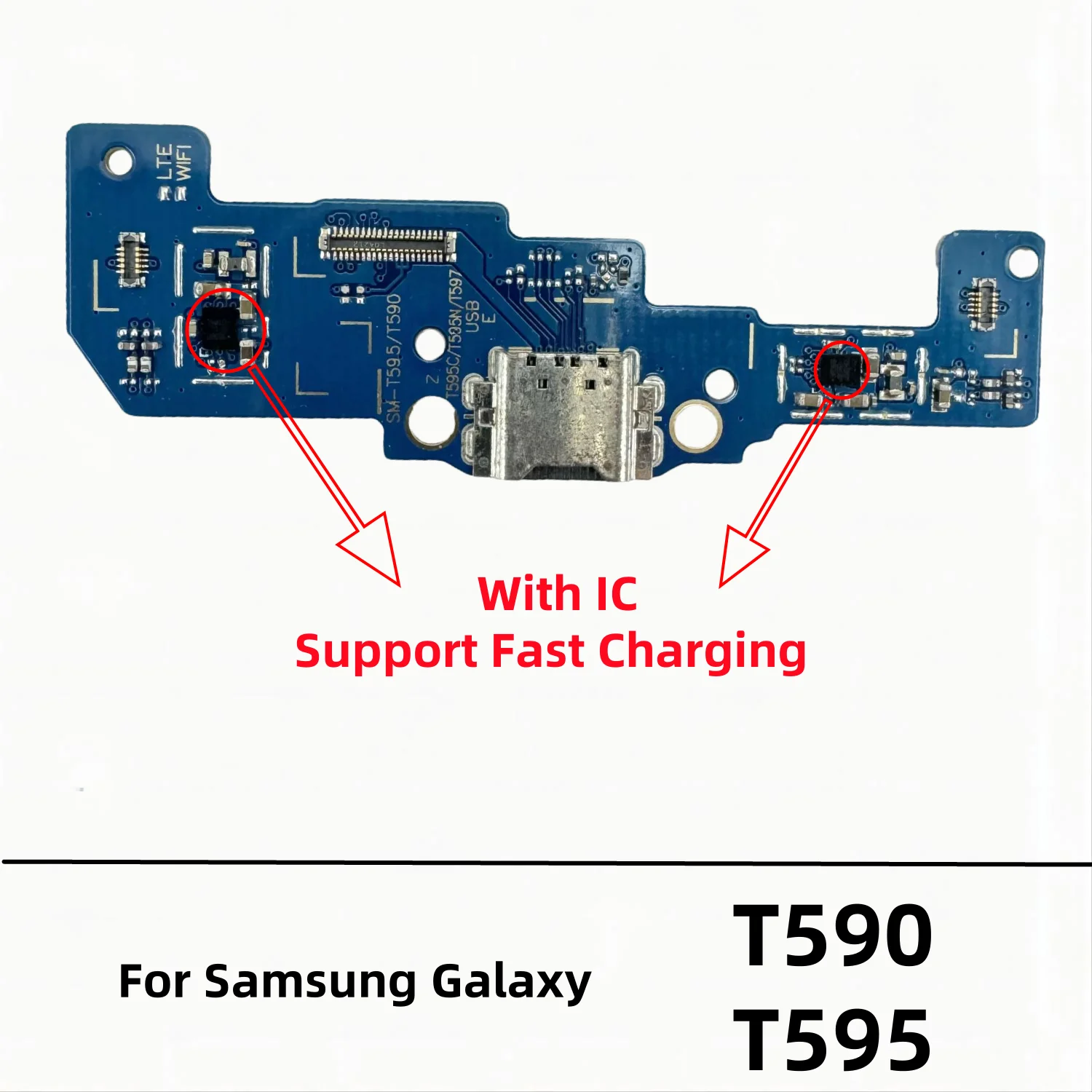 Carte de connecteur de chargeur USB S6, port de charge, câble flexible pour Samsung Galaxy Tab A 10.5 (2018) T590 T595