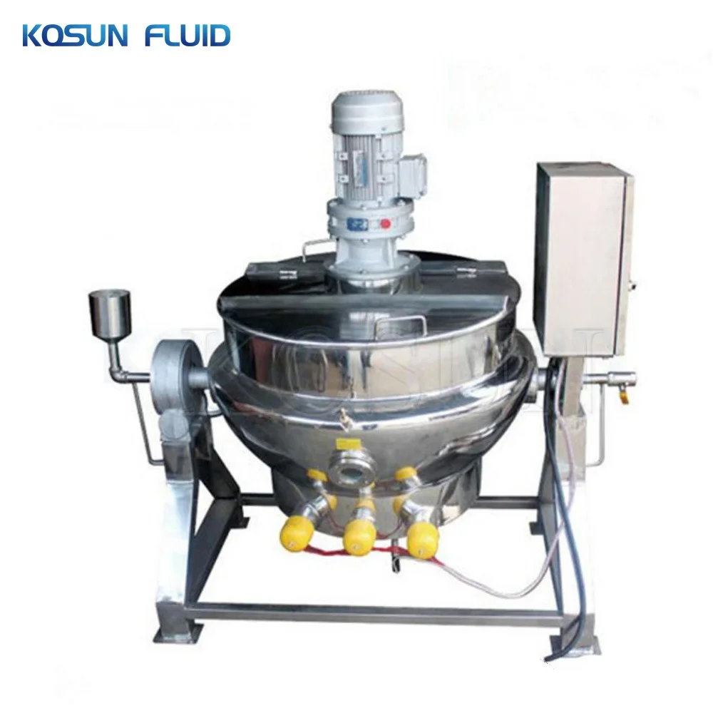 Stainless Steel Jacket Cooking Electric Double Gas Jacketed Kettle with Mixer Agitator