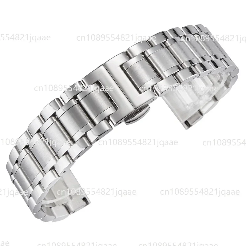 Steel Strap, Men's Original Elegant Solid Stainless Steel Watch Chain, Suitable for Grand Seiko Butterfly Clasp Strap