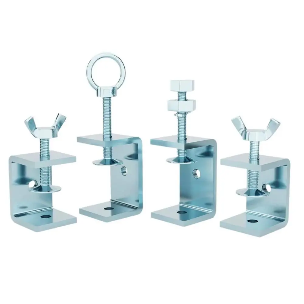 1Pcs Multiple Head Shapes U Clamp Open Height 20-130MM Galvanized Carbon Steel C-Type Clip Fixed Fixture Thickened