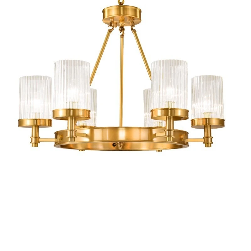 

Atmospheric Chinese style living room dining room all copper chandelier simple villa bedroom study hotel