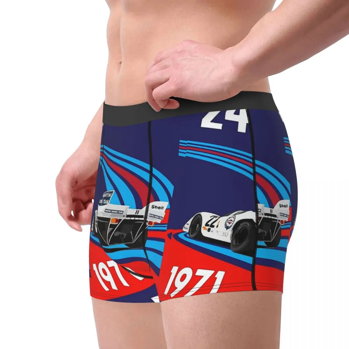 Martini Racing 1971 Man's Printed Boxer Briefs Underpants Car Racing Highly Breathable High Quality Birthday Gifts