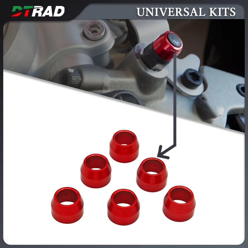 Universal Motorcycle Ornamental Accessories Billet Bleed Valve Cover Kit For Caliper & Master Cylinder Decorative Cap