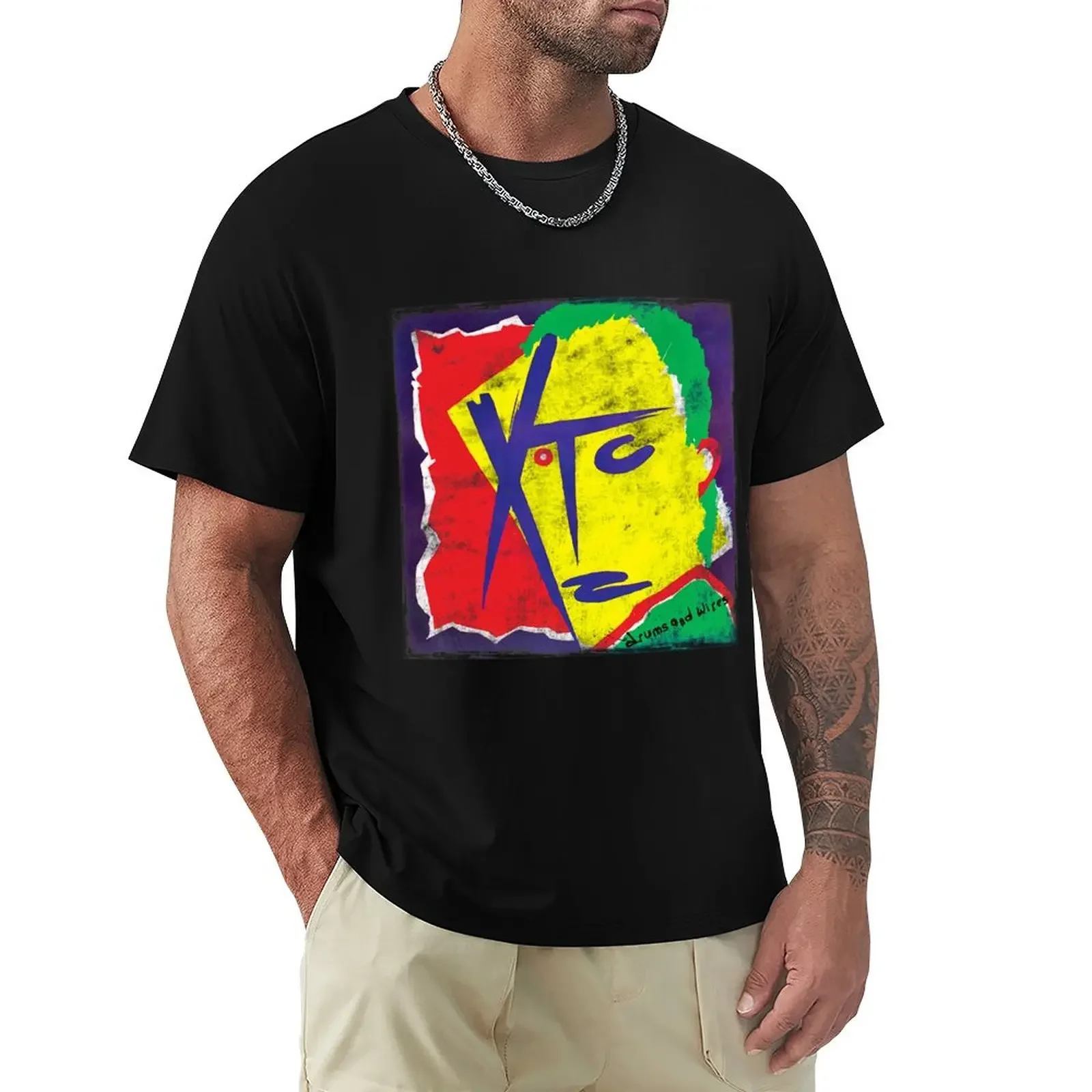 Xtc T-Shirtxtc - drums and wires T-Shirt Aesthetic clothing customs heavyweight t shirts for men