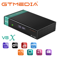 [My]2024 GTMEDIA V8X HD 1080P H.265 Satellite Receiver DVB-S/S2/S2X Built-in WIFI CA card Scart sup for spain Italy Poland