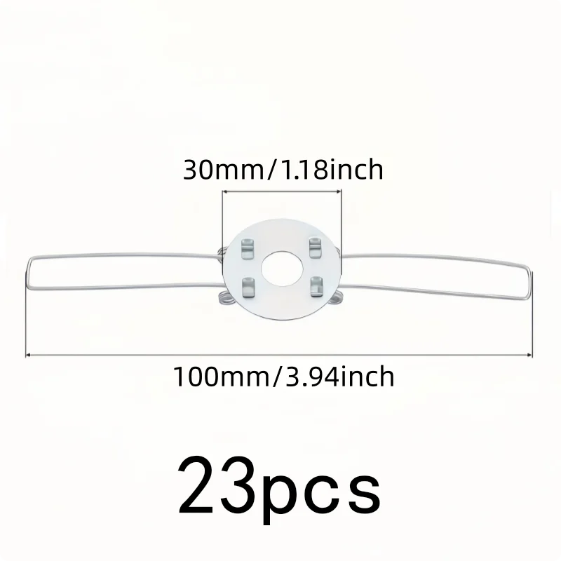 23 pcs 100mm Light Shade Fixing Springs, Sturdy Metal Material, suitable for DIY Illumination Projects, 2-Fork Design