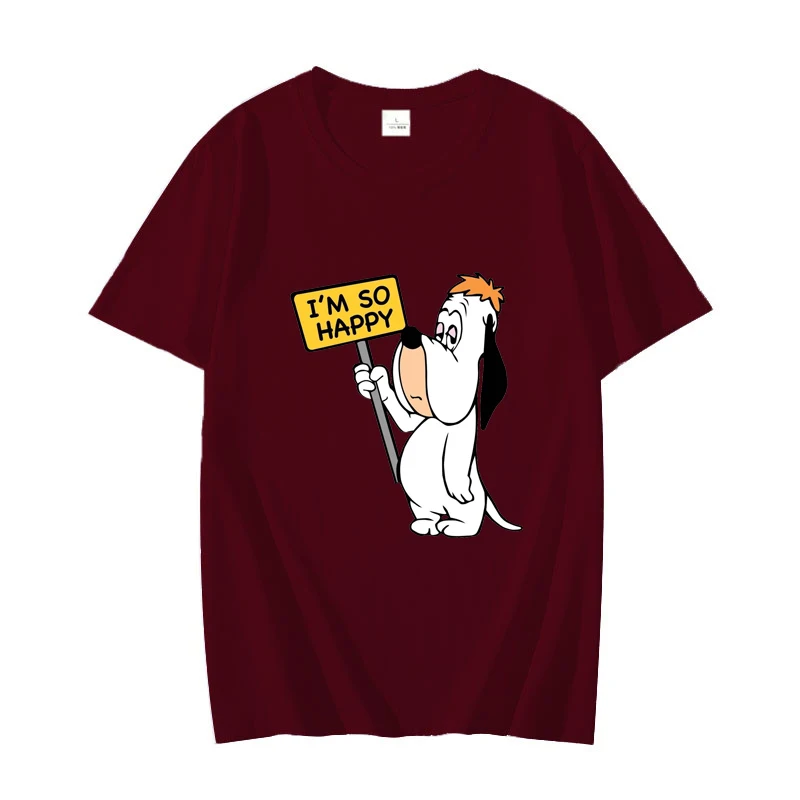 Droopy الكلب الرجال 2025 الصيف الكرتون جديد القطن الجولة الرقبة تي شيرت المرأة الشارع أنيمي الترفيه الرياضة قمة الموضة #3