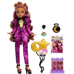 New Surprise Doll Monster High Clawdeen Wolf Doll in Monster Ball Party Fashion with Themed Accessories Like Balloons