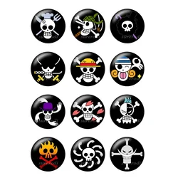 12pcs/lot Skull Head Glass Cabochons 10mm 12mm 14mm 16mm 18mm 20mm 25mm Flat Back DIY Jewelry Making Findings & Components T177