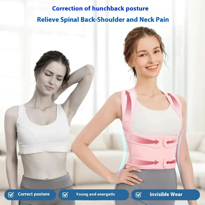 JUSTLANG Back Posture Corrector Lumbar Pad Waist Support Hunchback Spinal Orthopedic Straps Correct UNISEX Back Brace For Adult