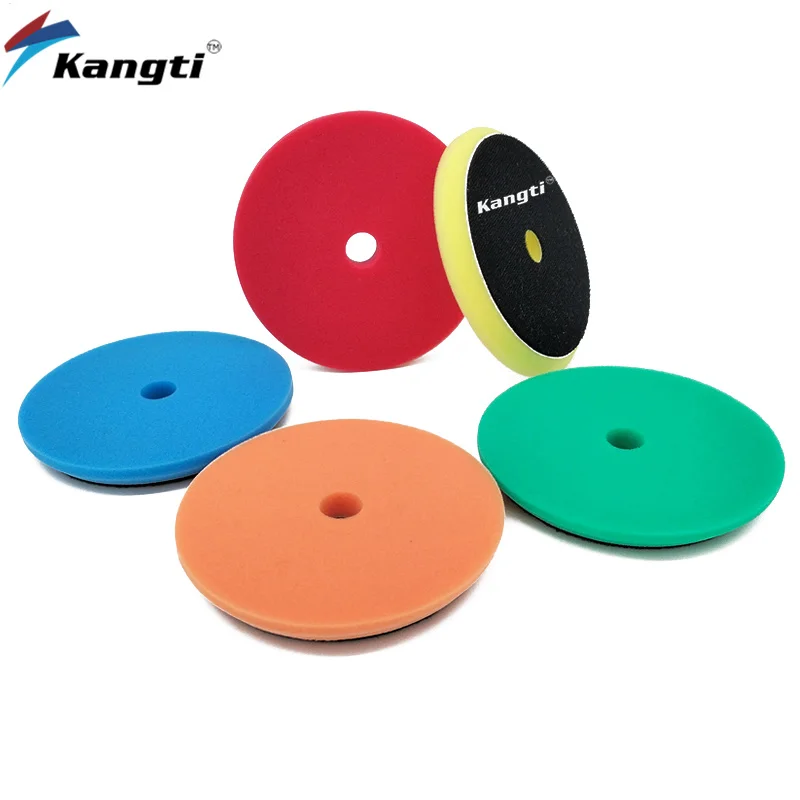 5Inch(125mm) Compound Buffing Polishing Pads Cutting Sponge Pads Kit for Car Buffer Polisher Compounding and Waxing