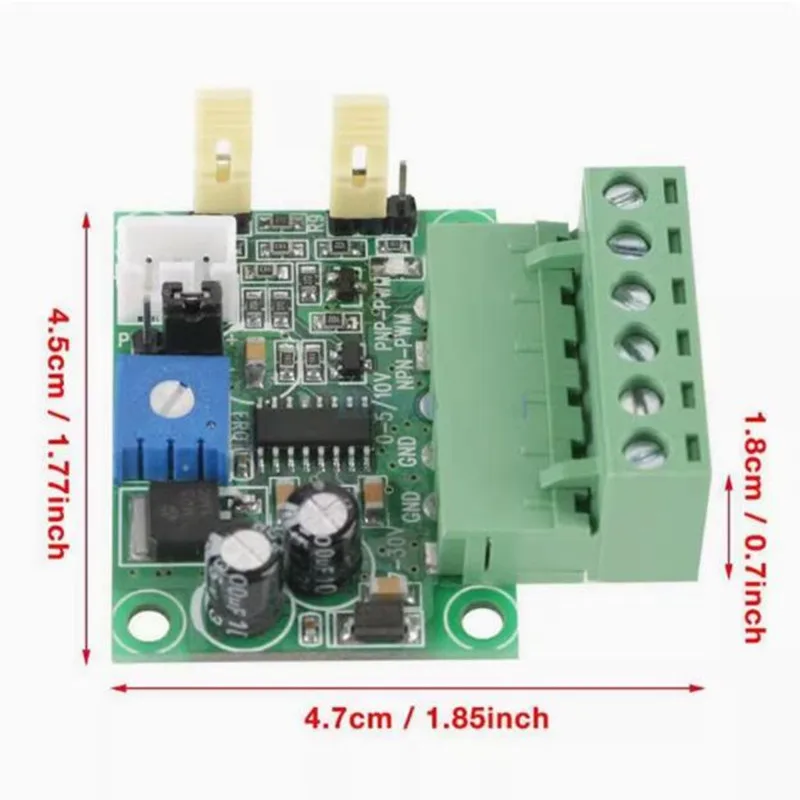 DC 0-5V/0-10V to 0-100% Analog Input Voltage to PWM Signal generator PLC AD Converter Module PNP-PWM/NPN-PWM 5V 24V Level output