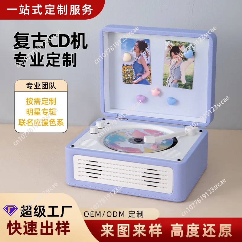 

Новый ретро-проигрыватель компакт-дисков: музыкальный плеер, Bluetooth-стереосистема, универсальный проигрыватель, проигрыватель дисков, CD-плеер