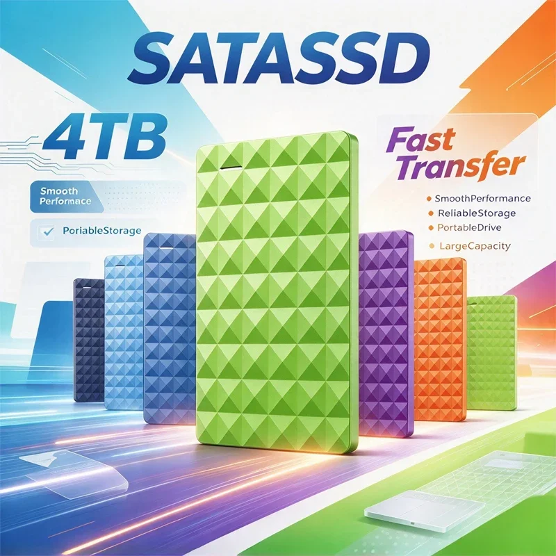 4TB 2.5 Inch Slim Portable External Hard Drive, USB 3.0 High Speed, Data Backup Storage for Laptop, Desktop PC, Mac & Android