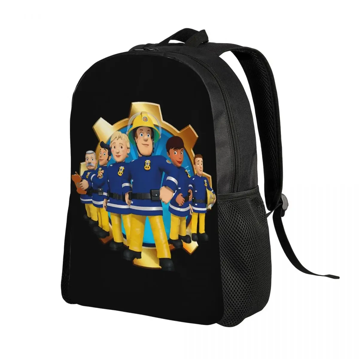 3D Printing Fireman Sam Backpack for Boys Girls College School Travel Bags Men Women Bookbag Fits 15 Inch Laptop