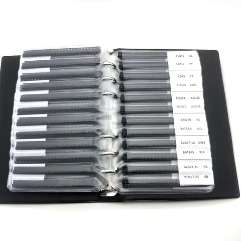 87/111 Values SOT-23 25/50PCS SMD SMT NPN PNP SOD 5551 2222 TL431 BC807 BC817 Transistor Diode Assortment Book Kit