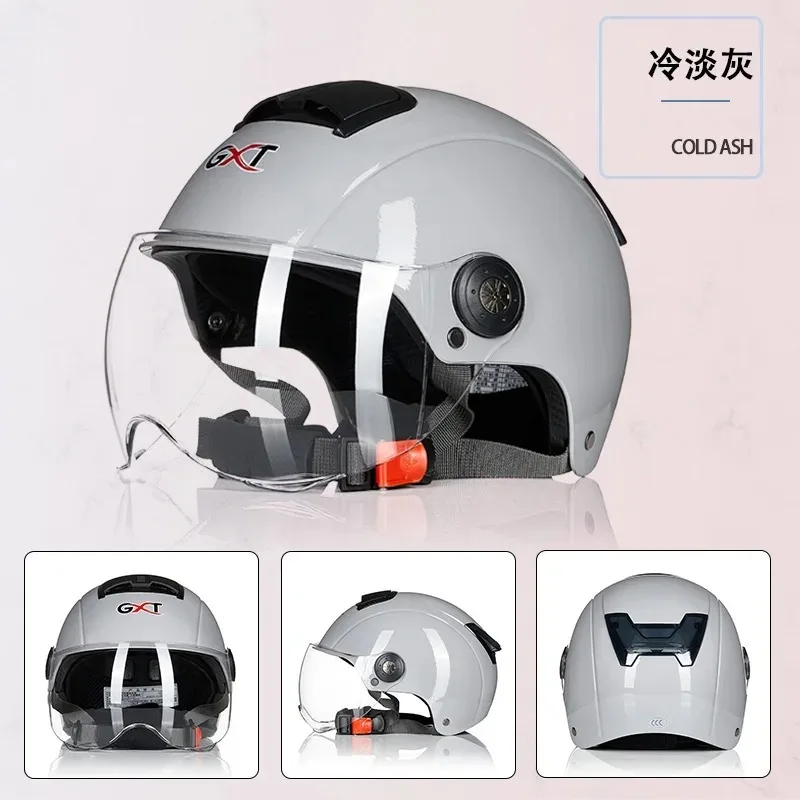 GXT 3C Bluetooth Motorcycle Helmet Built-in Wireless Speaker Open Face Double Visor Unisex Biker Casco Moto Protective Gear