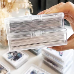 New Transparent Photo Card Holder Box Idol Photo Storage Case Plastic Kpop Albums Photocard Small Card Collection Organizer