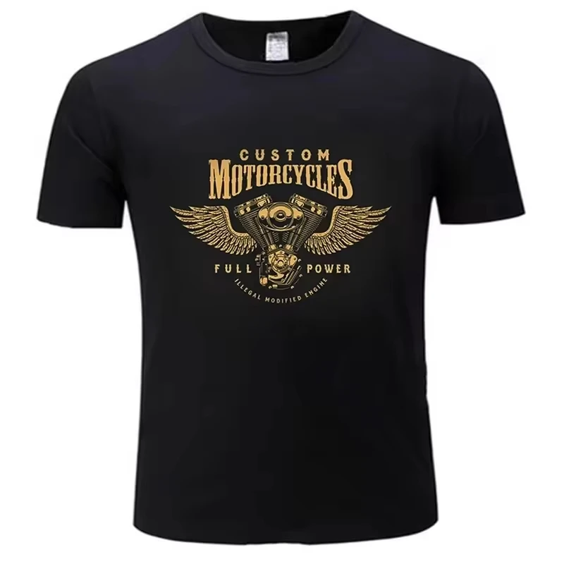 

Men T Shirt Motorcycles Engine Chopper Biker Bobber Motard Harleys Tees Graphic Oversize Davidson Streetwear Casual Unisex