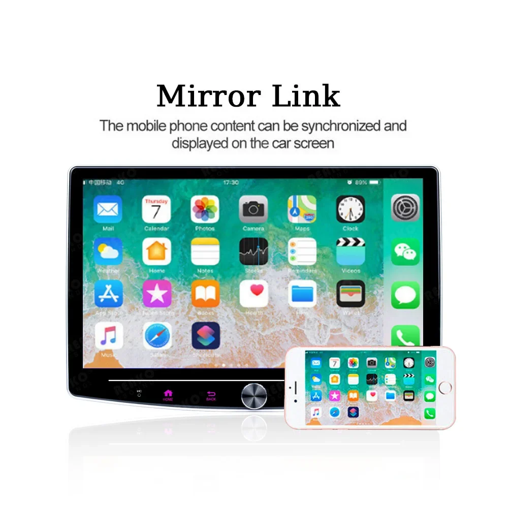 X-REAKO 10.1 Inch 1din 4G+64GB Car Radio Universal Multimedia Player Android Auto CarPlay Mirror Link GPS WIFI FM Car Stereo