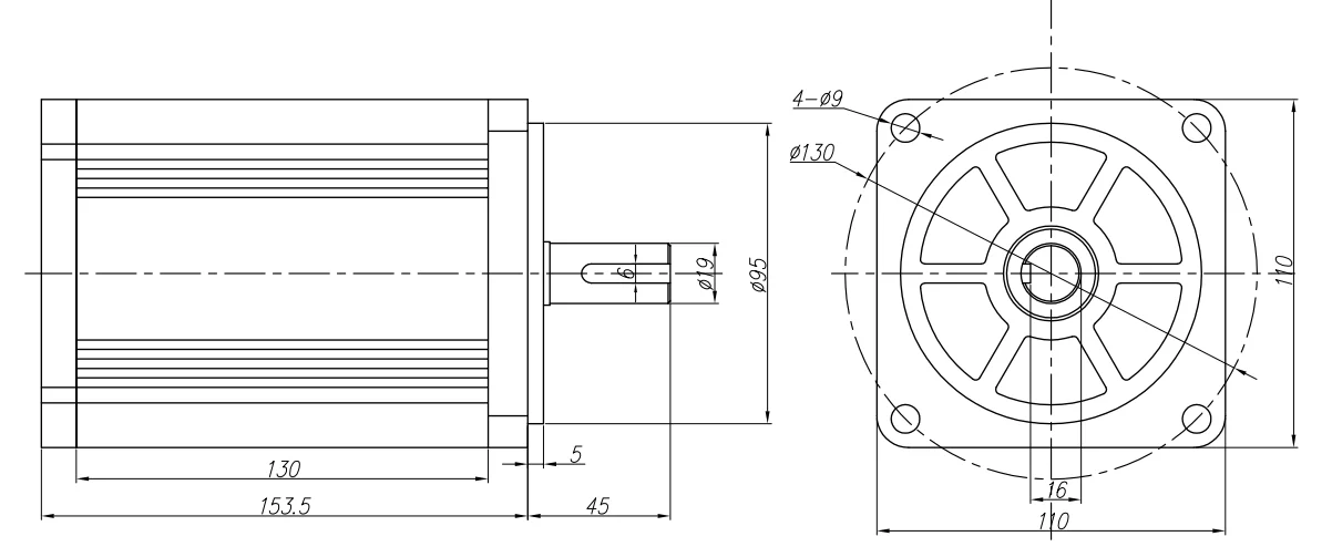 BLDC MOTOR high speed high torque 3 phase 110mm brushless dc motor 1000w 2000w 310v bldc motor