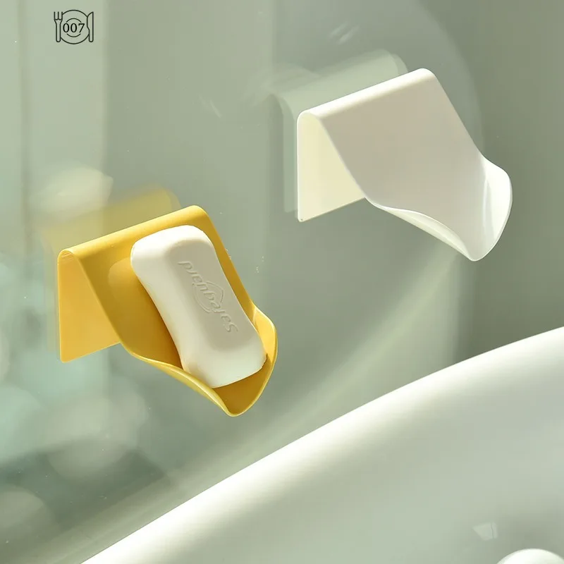 V-Shaped Soap BoxSeamless Bathroom Wall-Mounted Drain Soap RackHanging Storage BoxCreative Soap Box Storage