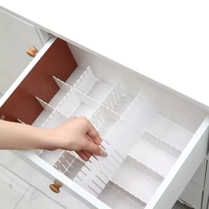 Adjustable Drawer Divider Freely Combinable Storage Boxes for Makeup Underwear Socks Sundries Drawer Organizer Board Cabinets